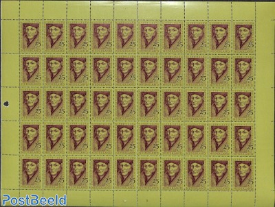 Erasmus, whole sheet of 50 stamps