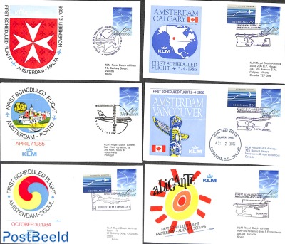 12 KLM first flight covers