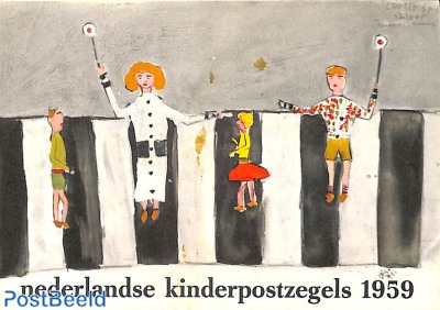 Original promotional folder Child welfare stamps 1959