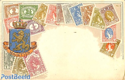 Unused UPU postcard Dutch stamps