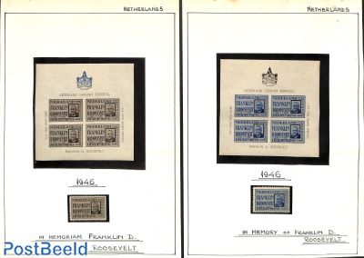 F.D. Roosevelt, memorial seals (not valid for postage)