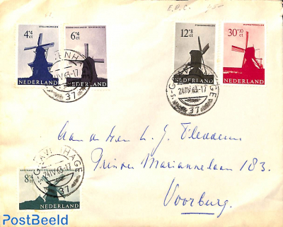 Mill set on normal cover, First Day of Issue