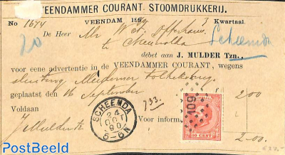 postale from Veendam to Scheemda. Add in the Veendammer Courant 