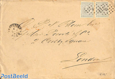 cover from Amsterdam to London. Puntstempel 5