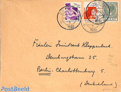 Letter to Germany with child welfare stamps