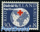 30+8c, Red cross, globe, Stamp out of set