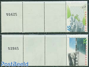 Delta works 2v coil 2 strips of 5 stamps