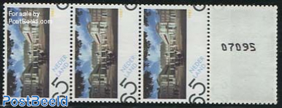 Noordeinde palace, coil strip of 5 (number on rev.