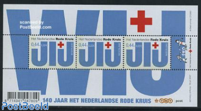 Red Cross s/s (with 3 stamps)