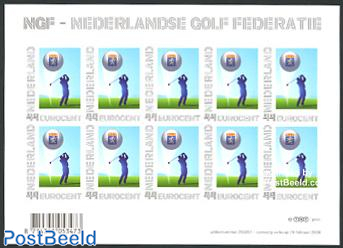 Frame stamp minisheet, Golf Federation