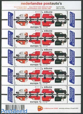 Europa, postal transport minisheet