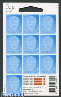 Definitive, Willem-Alexander with year 2014, minisheet s-a