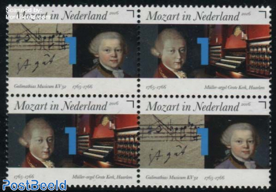 Mozart in the Netherlands 2x2v, Block of 4 [+]