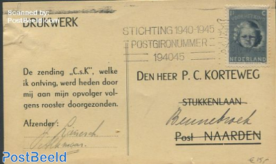 Postale with nvph no.444