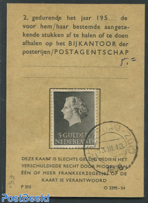 Postbox card with NVPH No. 639.