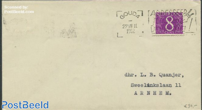 Envelope to Arnhem from Gouda with nvph no.775