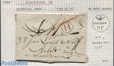 Letter from Schiedam to Aelst (Holland Post)