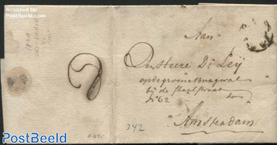 Letter from Delfshaven to Amsterdam