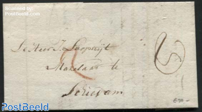 Letter from Delfshaven to Schiedam