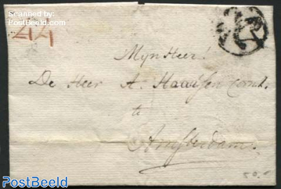 Letter from Leiden to Amsterdam