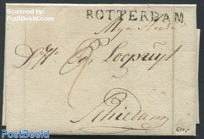 Folding letter from Rotterdam to Schiedam