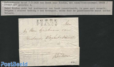 Franco letter from Sneek to Koudum