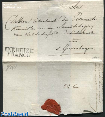 Letter from Enkhuizen to s-Gravenhage