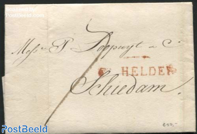 Letter from Den Helder to Schiedam