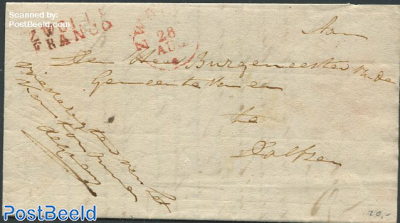 Folding letter with a list of goods from Zwolle