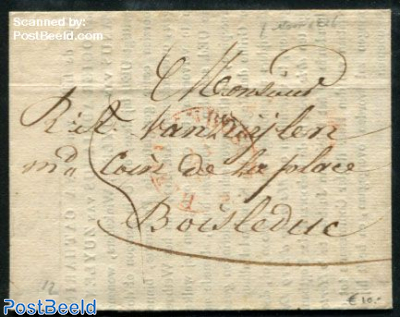 Folding letter from s-Hertogenbosch to s-Hertogenbosch