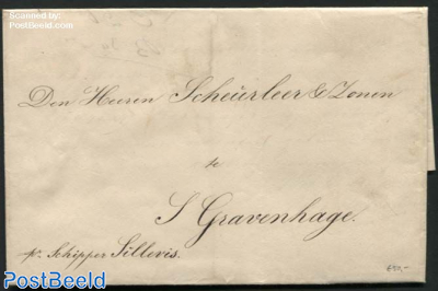 Letter from Dordrecht to s-Gravenhage (by schipper Sillevis)