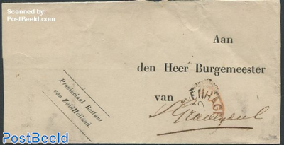 Envelope to the mayor of s Gravendeel