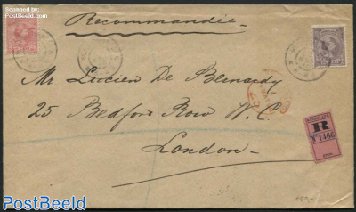 Registered letter from s-Gravenhage to London