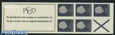 5x20c booklet X narrow on right side with count bl