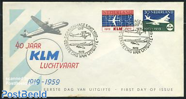 40 Years KLM 2v FDC without address