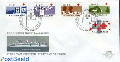 Red Cross 5v FDC without address