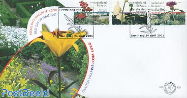 Summer, gardens 3v FDC