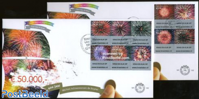 Christmas lottery stamps 10v FDC (2 envelopes)