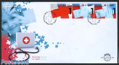 Red Cross 3v, FDC