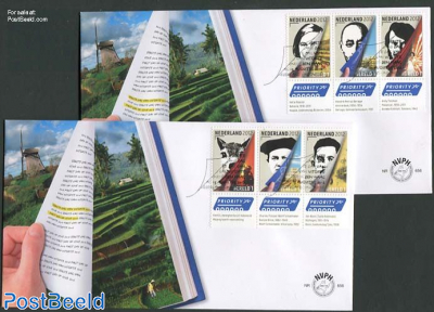 Borderless Netherlands-Indonesia FDC (2 covers)