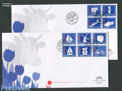 Dutch symbols 10v FDC (2 covers)