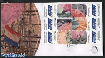 Borderless Netherlands-Australia 6v, FDC