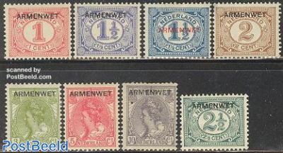 Armenwet overprints 8v