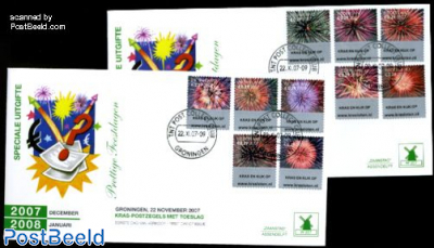 Christmas welfare 10v FDC (2 covers, Mill W207)