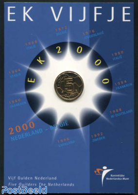 5 Gulden 2000 European Football Championships in folder