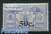 50c on 25c, WM multiple crown, Stamp out of set