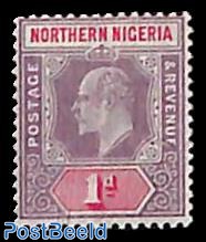 Northern Nigeria, 1d, WM Crown-CA, Stamp out of set
