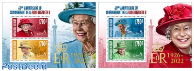 60th anniversary of the coronation of Queen Elizabeth II [M/S 2 x 2v 3000 F]