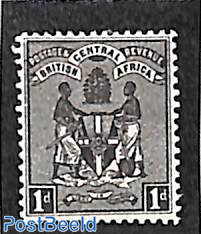 B.C.A., 1d, without WM, Stamp out of set