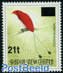 Overprint 21t (fat) on 45T, with year 1992